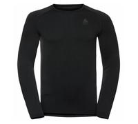 S Odlo Mens Performance Warm Eco Long Sleeve Base Layer Top Black Size