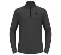 Odlo Men Long-sleeved shirt with zipper ROY, shale grey - black stripes, S