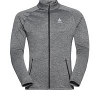 Odlo - Stretchy Fleece - Fli Full Zip Fleece Dark Grey Melange for Men - Size L Grey