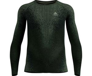 Odlo - Technical base layer - BL Top Crew Neck LS Blackcomb Eco M Urban Chic for Men - Size S - Green Green S