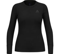 Odlo - Top Crew Neck L/S Merino 200 W Black - XS - Technical underwear
