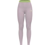 Odlo - Technical tights - BL Bottom Long Natural Performance PW 150 W Gray Ridge Shadow Lime for Women in Wool - Size L - Grey Grey L
