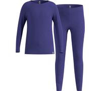 Odlo - Thermal t-shirt and tights set - Set Long Merino 200 Kids Skipper Blue in Wool - Kid Size 128 cm - Purple Purple 128 cm