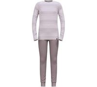 Odlo Thermal Underwear Children's Active Warm I Winter Leggings and Long Sleeve Thermal Shirt Girls Boys I Warm Ski Underwear Set, 152, Misty Lilac - Grey Ridge