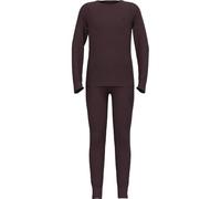 Odlo Thermal Underwear Children's Merino 200 I Winter Leggings and Long Sleeve Thermal Shirt Girls Boys I Warm Ski Underwear Set, 104, Fudge