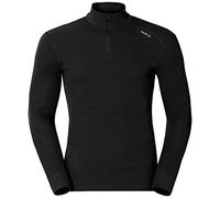 Odlo Thermal Underwear for Men Active Warm I Long-Sleeved Thermal Shirt I Warm ski Underwear I Long-Sleeved Thermal Shirt with Collar and Half Zip I Men Black