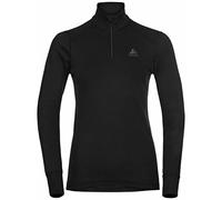 Odlo Women Functional Long-Sleeve Shirt with Zipper Active Warm ECO, Black, L