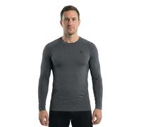 Odlo Mens Performance Warm Eco Sweatshirt, Grey Melange - Black, S EU
