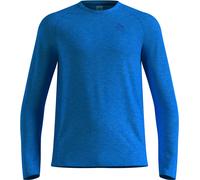 Odlo - Ultra-breathable T-shirt - Essential Seamless LS Tee M Dazzling Blue Melange for Men in Recycled Polyester - Size M Blue M