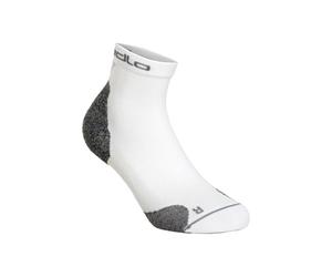 ODLO Unisex Ceramicool running quarter socks, white, 39-41