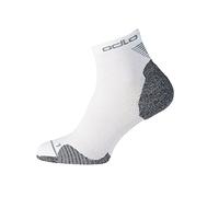 Odlo Unisex Ceramicool running quarter socks, white, 42-44