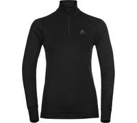 Odlo Women's ACTIVE WARM 1/2 Zip Turtle-Neck Long-Sleeve Baselayer Top Colour: 15000 Blk, Size: M