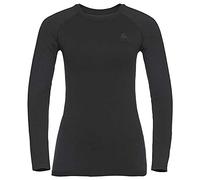 L Odlo Womens Performance Warm Eco Long Sleeve Base Layer Top Black Size