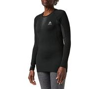 Odlo Women Performance Suw Top Long Sleeves - Black Concrete Grey, XS