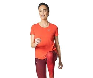 Odlo Women Short Sleeve Running Shirt ZEROWEIGHT CHILL-TEC, cayenne, XL
