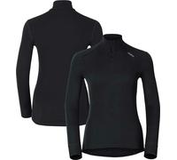 ODLO Women's Active Warm Eco Half Zip Long Sleeve Base Layer {O-159081} - Black - Medium