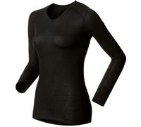 ODLO Women's Active Warm Eco V-Neck Thermal Base Layer (O-190881) - Black - X-Large