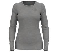 Odlo - Women's Baselayer Top Crew Neck L/S Merino 200 - Merino base layer size S, grey