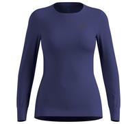 Odlo - Women's BL Top Crew Neck L/S Active Warm Eco - Synthetic base layer size L, blue