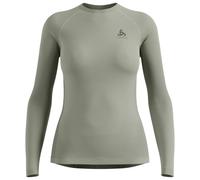 Odlo - Women's BL Top Crew Neck L/S Performance Warm Eco - Synthetic base layer size XS, olive/grey