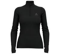 Odlo - Women's BL Top Turtle Neck L/S Half Zip Merino 2 - Merino base layer size XL, black
