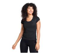Odlo Women's Black Crew Neck Short Sleeve Active T-Shirt for Running and Training