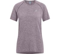Odlo Women's Laufshirt Damen Kurzarm Essential Seamless Sport Oberteil I Fitness Shirt, Gray Ridge Melange, S