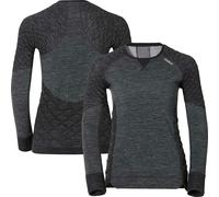ODLO Women's Natural+ Kinship Warm Long Sleeve Crew Base Layer {O-196121} - Graphite Grey - X-Large