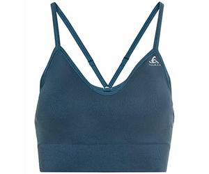 ODLO Women's Padded Seamless Soft 20 Sports Bra, Blue Wing Teal, L