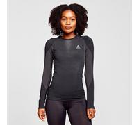 Odlo Women's SUW Crew Performance Warm Long Sleeve Colour: 60064 Blk/Conc, Size: L
