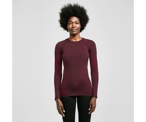 Odlo Womens Performance Warm Long Sleeve Crew Neck Baselayer, Red