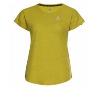 Odlo Women's Run Easy Short Sleeve Crew Neck T-Shirt - XS - Yellow for Comfortable Running Training