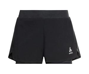 ODLO Women's ZEROWEIGHT 3 INCH 2-in-1 Shorts, Black, XL