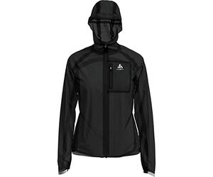 ODLO Women's ZEROWEIGHT DUAL DRY Waterproof Running Jacket, black, L