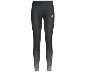 ODLO Women's Zeroweight Fade Print Run Tights {O-322951} - Black/Reflective - X-Large