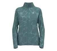 Odlo Zeroweight Print Running Jacket Women - Blue Grey, Size M