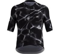 ODLO Zeroweight Pro Print Tshirt S/u Collar S/s Full Zip - Men - Black / White / Grey - size S- model 2025 S