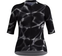 ODLO Zeroweight Pro Print Tshirt S/u Collar S/s Full Zip W - Women - Black / White / Grey - size S- model 2025 S