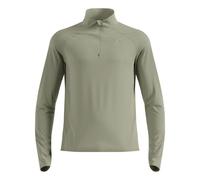 Odlo Zeroweight Warm Mid Layer 1/2 Zip Running Shirt Men - Olive, Size XL