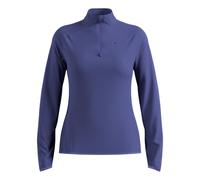 Odlo Zeroweight Warm Mid Layer 1/2 Zip Running Shirt Women - Blue, Size L