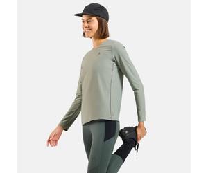 Odlo Zerowright Chill-Tec Long Sleeve Running Tee in Shadow - Lightweight, Breathable for Cool Days, Size L