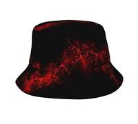 ODMP Explosion Burst Red Black Men and Women Bucket Hat - Fashion Sun Hat - Outdoor Travel Fisherman's Hat