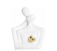 ODMYZG Couple Statue,Couple Hugging Statue,Modern Abstract Art Decoration,Decorative items for TV cabinets,living rooms and bedrooms.Romantic Gifts for Valentine Anniversary Birthday (White, L)