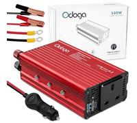 Odoga 500W Power Inverter 12V to 230V - Car Plug Adapter to UK Plug Socket, DC to AC Wall Outlet 3 Pin Plug, USB-A & USB-C Charger Ports for Laptop, Mobile Phones, Tablets, Consoles & More