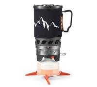 Odoland 1.4L Camping Cooking Gas System, Energy Saving Camping Stove, Lightweight Camp Pot with Jet Burner for Hiking, Trekking, Fishing, Backpacking, Hunting Black