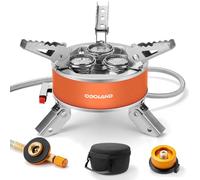 Odoland 4000W Camping Stove, Windproof Adjustable Lightweight Backpacking Gas Stoves, Portable Camp Propane Burner with EVA Box for Outdoor Camping Hiking
