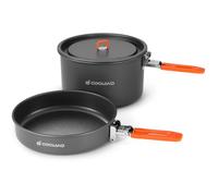Odoland Camping Cookware Kit, Non-Stick Lightweight Camping Pot and Fry Pan Set with Mesh Bag for Camping, Backpacking, Outdoor Cooking Picnic 1.9L