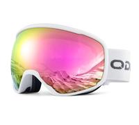 Odoland OTG Ski Goggles with Anti-fog, Anti-glare Lens UV400 Protection Adult Snow Goggles, Double Spherical Goggles for Skiing Skating Snowmobiles and Snowboards Suit Men and Women WPE