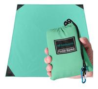 Odoland Outdoor Pocket Travel Blanket Beach Mat - Waterproof Sand Proof Beach Blanket, Picnic Mat - Multi Colour and Sizes - Portable Lightweight for Camping, Picnic AppleGreen L