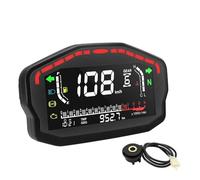Odometer Motorcycle DC 12V Universal Tachometer with Turn LED Backlight 14000RPM Gauge Electronic Digital Odometer for 1 2 4 Cylinders